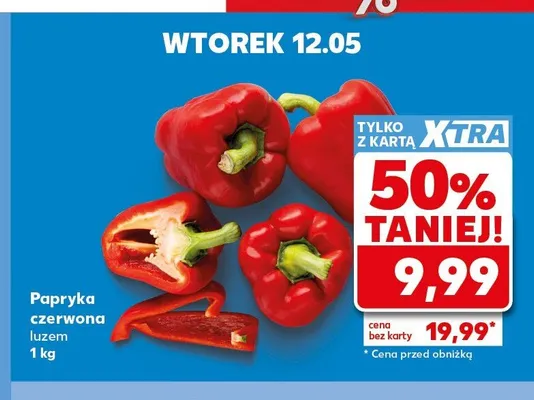 Papryka czerwona promocja w Kaufland