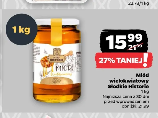 Miód wielokwiatowy Słodkie Historie promocja w Netto