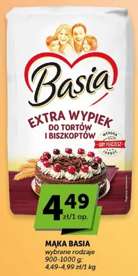 Mąka Basia Extra Wypiek do tortów i biszkoptów promocja w Groszek