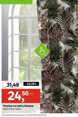 Tkaniny na metry bieżące różne wzory i kolory promocja w Leroy Merlin