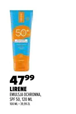 Emulsja ochronna Lirene SPF 50 promocja w Drogerie Natura