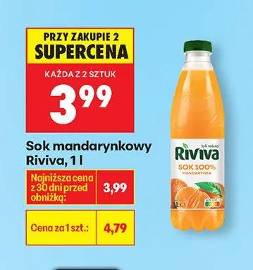 Sok mandarynkowy 100% promocja w Biedronka