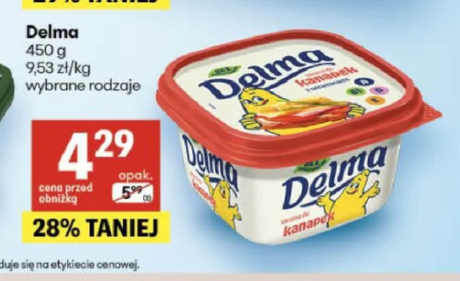 Margaryna Delma promocja w Delikatesy Centrum