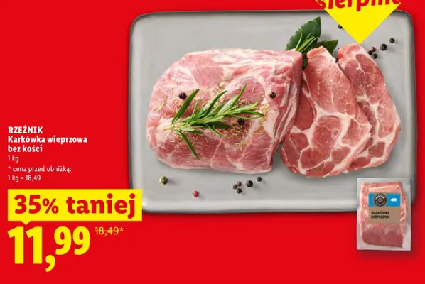 Karkówka wieprzowa bez kości Rzeźnik promocja w Lidl