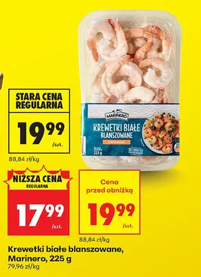 Krewetki białe blanszowane Marinero promocja w Biedronka