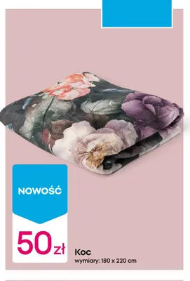 Koc 180x220 cm promocja w Pepco