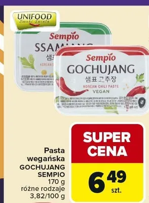 Pasta wegańska Gochujang Sempio promocja w Carrefour Market