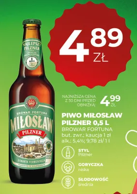 Piwo Miłosław Pilzner promocja w Duży Ben