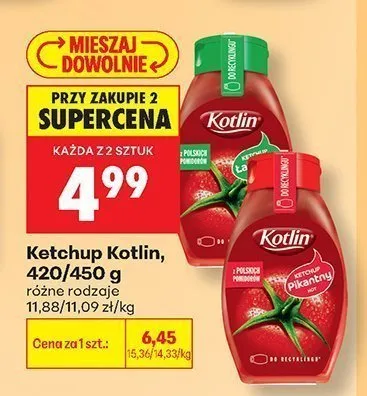 Ketchup pikantny Kotlin promocja w Biedronka