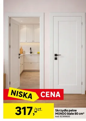 Skrzydło pełne Mondo białe 80 cm promocja w Leroy Merlin