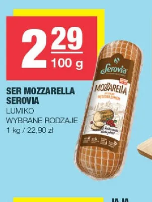 Ser mozzarella Serovia wędzona dymem Lumiko promocja w SPAR
