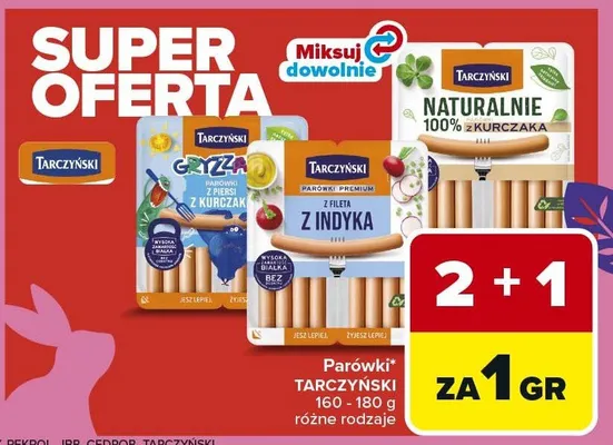 Parówki różne rodzaje promocja w Carrefour