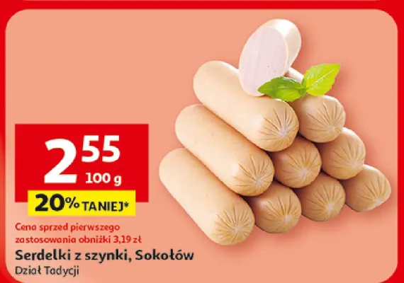 Serdelki z szynki Dział Ładycji promocja w Auchan