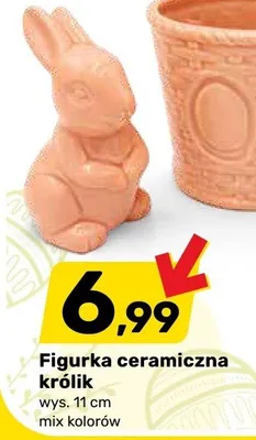 Figurka ceramiczna królik promocja w Bricomarche