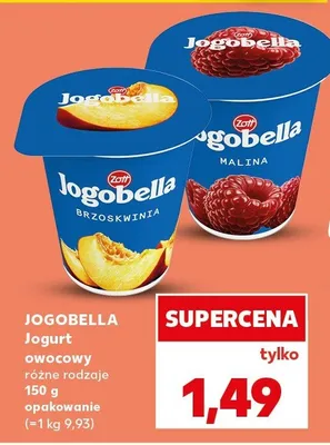 Jogurt owocowy Jogobella brzoskwinia Zott promocja w Kaufland