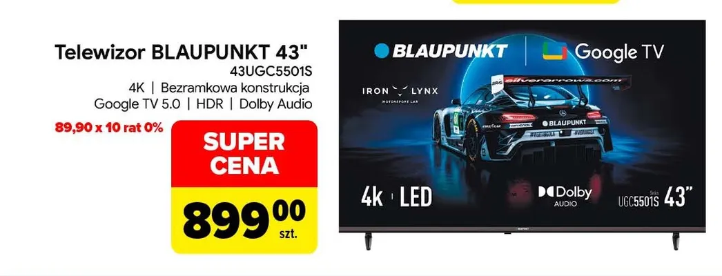 Telewizor Blaupunkt 43" 43UGC5501S promocja w Carrefour