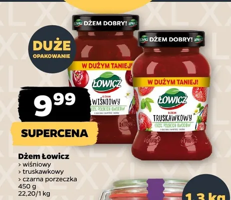 Dżem truskawkowy Łowicz promocja w Netto