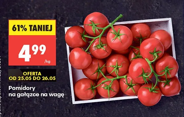 Pomidory na gałązce promocja w Biedronka