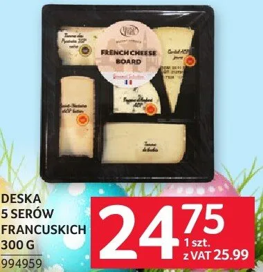 Deska 5 serów francuskich 300 g promocja w Selgros