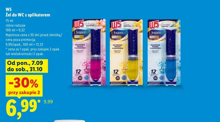 Żel do WC z aplikatorem Elegance Kwiat Orientu W5 promocja w Lidl