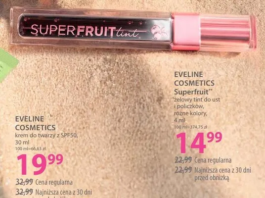 Żelowy tint do ust i policzków Eveline Cosmetics Superfruit promocja w Hebe
