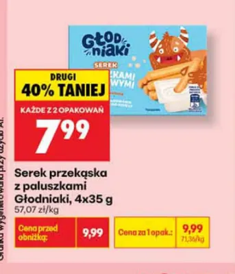 Serek przekąska z paluszkami Głodniaki 4-pak promocja w Biedronka