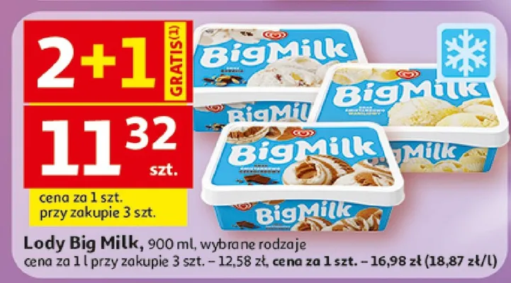 Lody Big Milk promocja w Auchan
