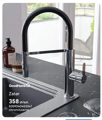 Bateria GoodHome Zatar chrom/czarna promocja w Castorama