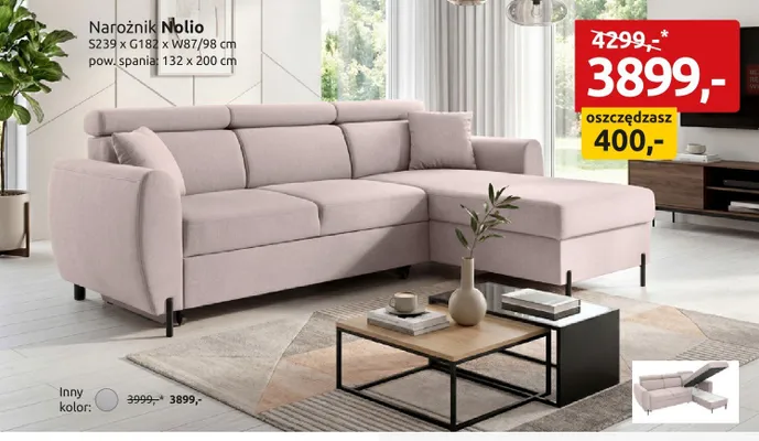 Narożnik Nolio promocja w Black Red White