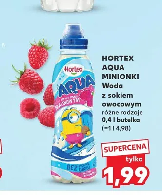 Woda z sokiem owocowym Hortex Aqua Minionki Malinowy promocja w Kaufland