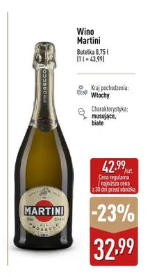 Wino Martini Prosecco promocja w Aldi