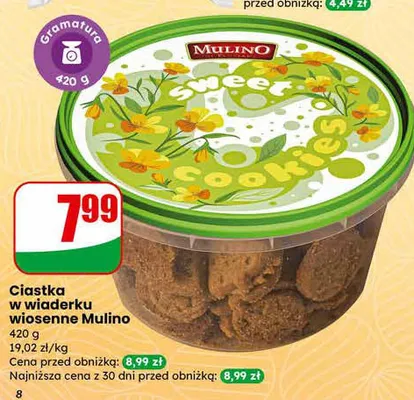 Ciastka w wiaderku wiosenne promocja w Dino