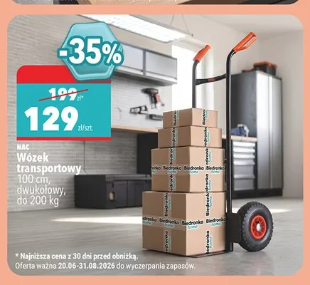 Wózek transportowy NAC promocja w Biedronka