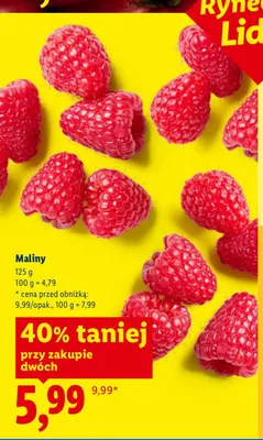 Maliny promocja w Lidl