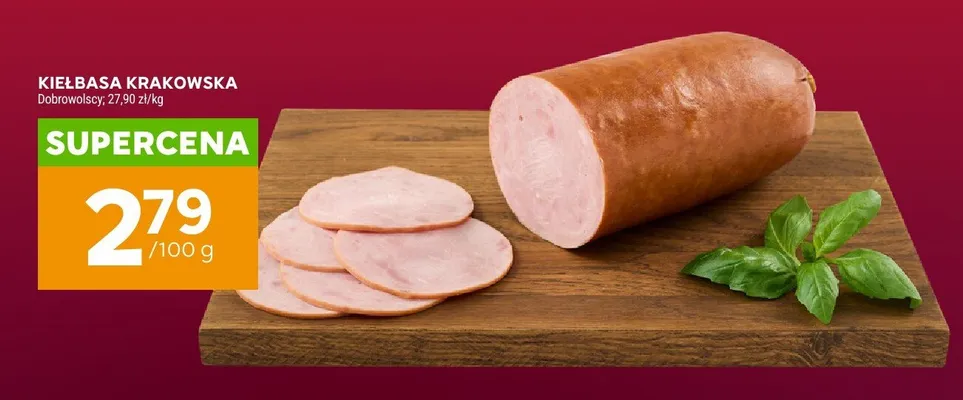 Kiełbasa Krakowska Dobrowolscy promocja w Stokrotka