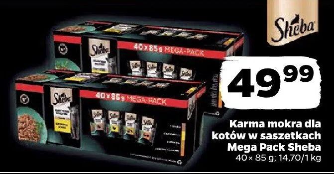 Karma mokra dla kotów w saszetkach Mega Pack promocja w Netto