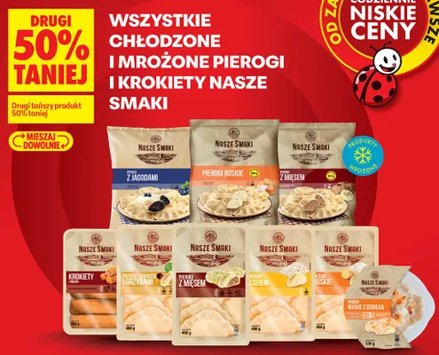 Pierogi z mięsem Nasze Smaki promocja w Biedronka