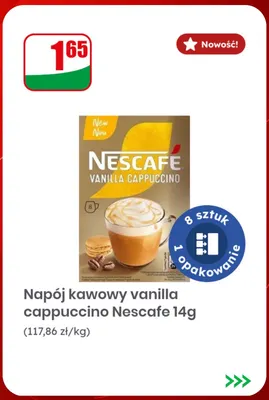 Kawa rozpuszczalna Napój kawowy vanilla cappuccino Nescafe promocja w Dino