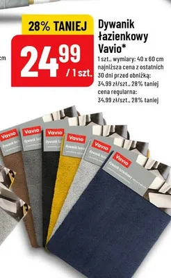 Dywanik łazienkowy 40 cm x 60 cm promocja w POLOmarket