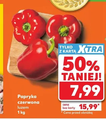 Papryka czerwona luzem promocja w Kaufland