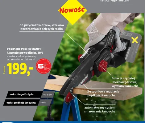 Akumulatorowa pilarka Parkside Performance promocja w Lidl