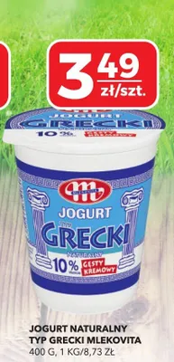 Jogurt naturalny typ grecki Mlekovita promocja w Top Market