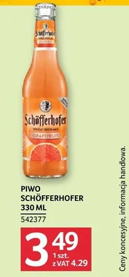 Piwo Schöfferhofer Grapefruit promocja w Selgros