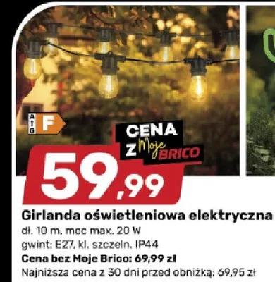 Girlanda oświetleniowa elektryczna promocja w Bricomarche