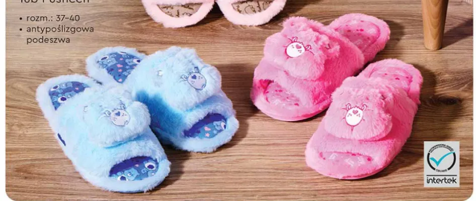 Kapcie damskie Care Bears promocja w Biedronka