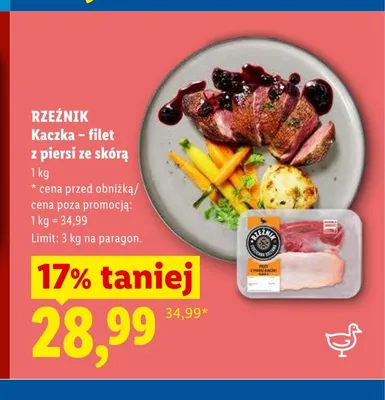 Kaczka - filet z piersi ze skórą Rzeźnik promocja w Lidl