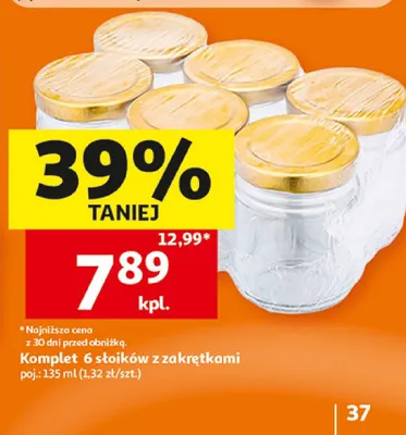 Komplet słoików z zakrętkami poj.: 135ml promocja w Auchan