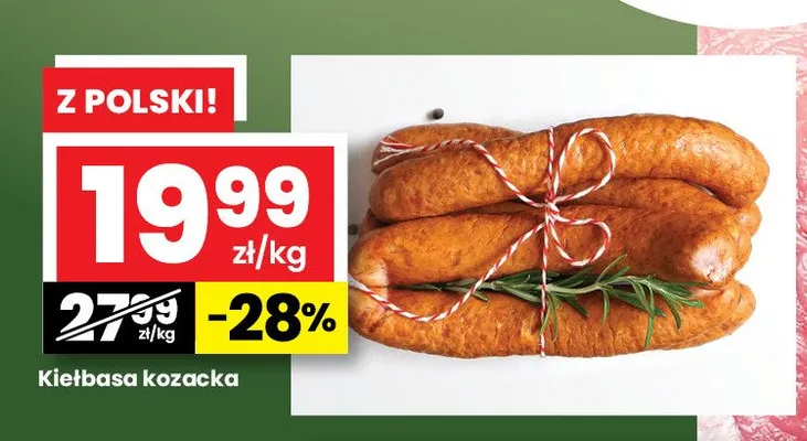 Kiełbasa kozacka promocja w emma MARKET