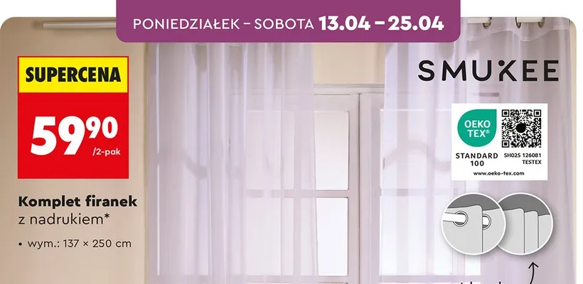 Komplet firanek z nadrukiem promocja w Biedronka