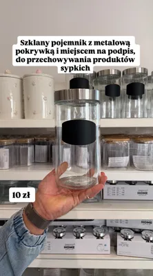 Pojemnik szklany z metalową pokrywką i miejscem na podpis promocja w Pepco